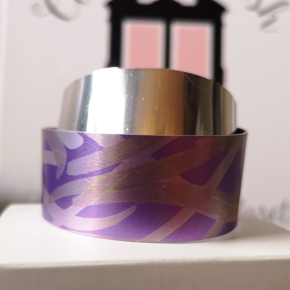Bracelet by Canadian Artist Jon Klar, Purple Metal - Picture 1 of 4